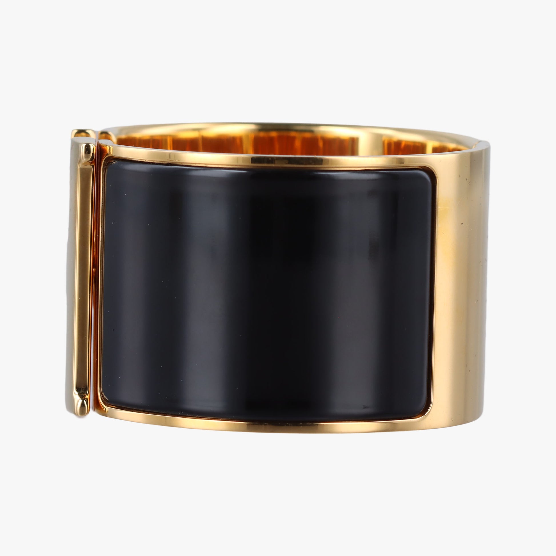 Clic Clac Bracelet Black GP Nクリッククラックブレスレット ブラック×ゴールド GP N