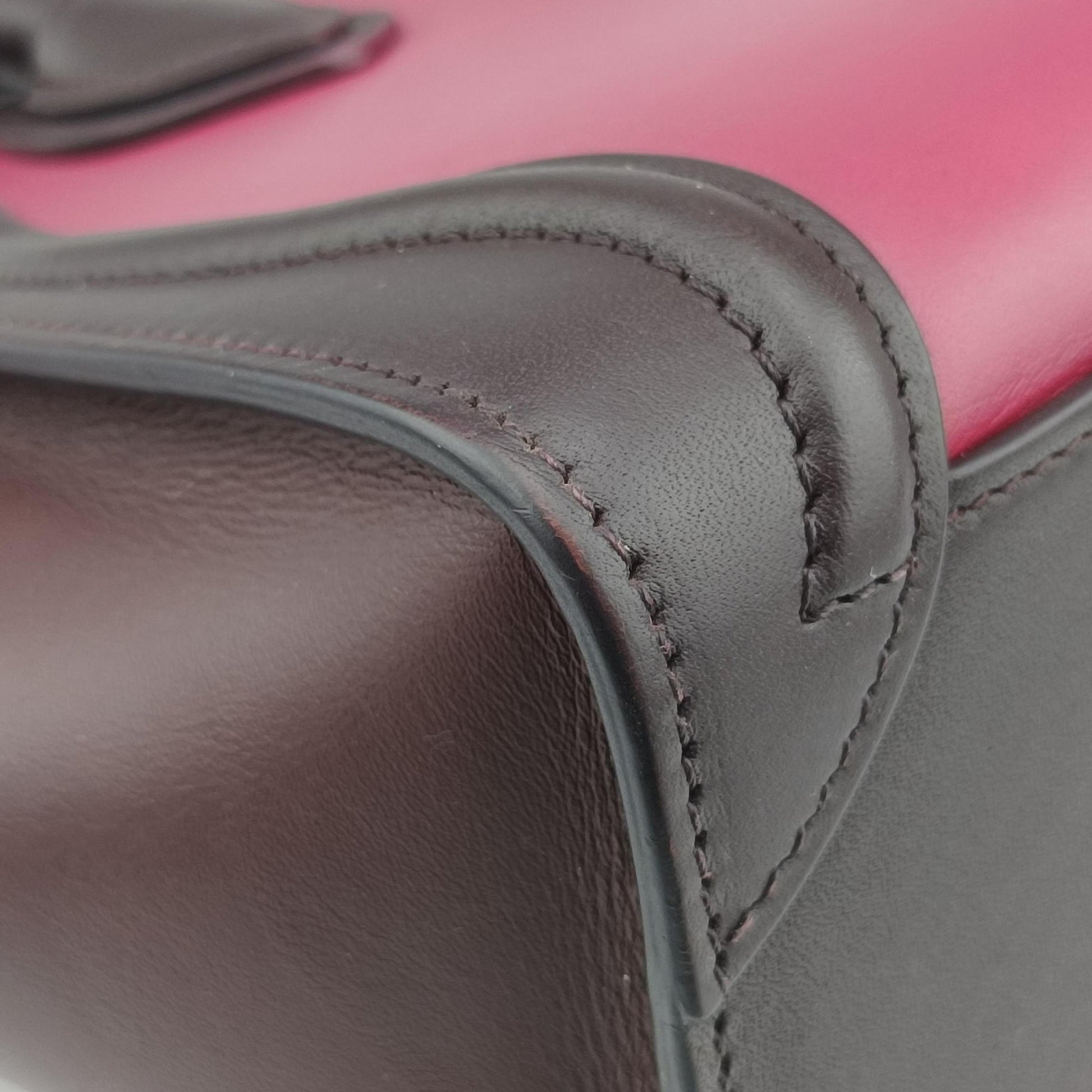 luggage nano shopper Brown × Rose × Bordeaux Leather F-CU-0154ラゲージナノショッパー ブラウン × ローズ × ボルドー レザー F-CU-0154
