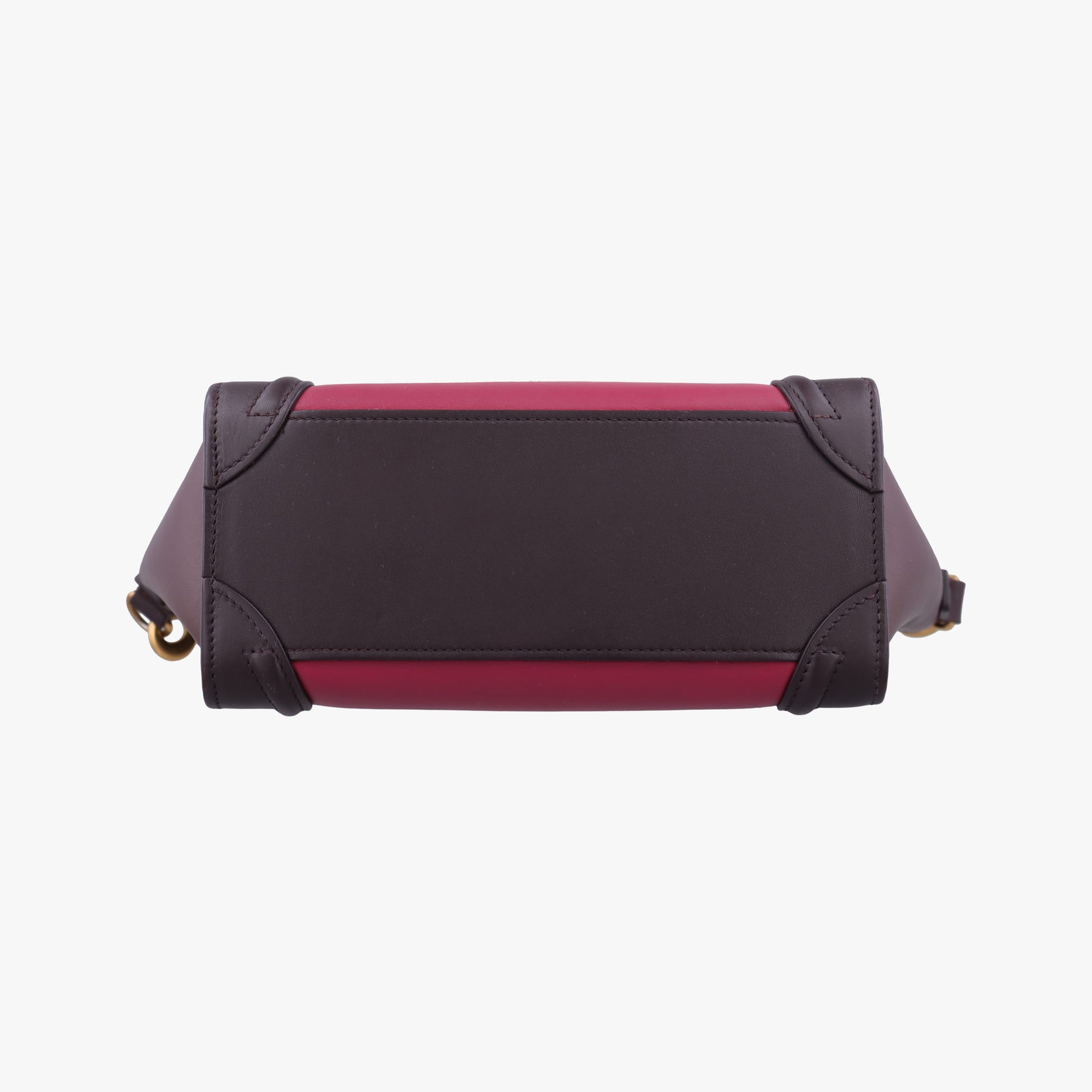 luggage nano shopper Brown × Rose × Bordeaux Leather F-CU-0154ラゲージナノショッパー ブラウン × ローズ × ボルドー レザー F-CU-0154