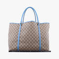 GG Plus GG Supreme beige×blue PVC coated canvas×Leather 197954 G010122080GGプラス GGスプリーム ベージュ×ブルー PVCコーティングキャンバス×レザー 197954 G010122080