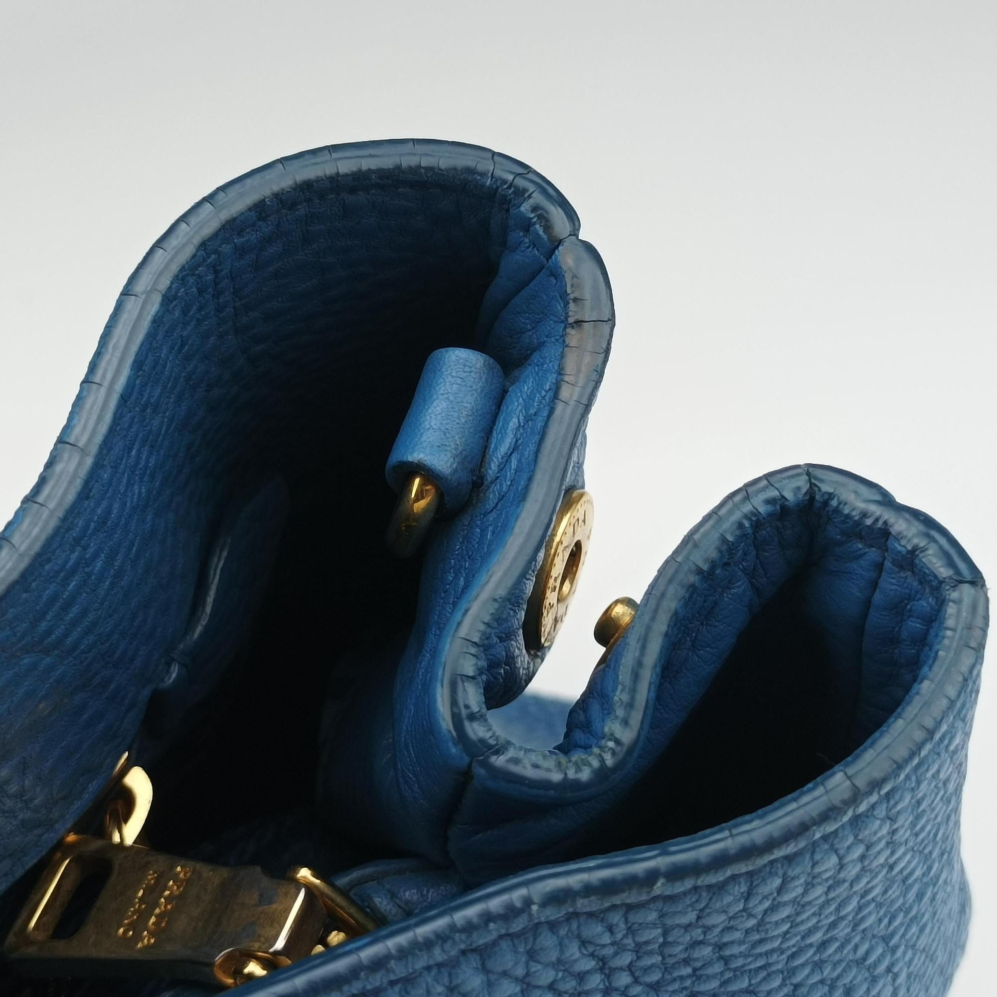 Shopping Tote Blue Leather BN2579 64ショッピングトート ブルー レザー BN2579 64