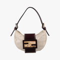 Mini croissants Beige×Brown  canvas× leather 26673 2305 26673 008ミニクロワッサン ベージュ×ブラウン キャンバス× レザー 26673 2305 26673 008