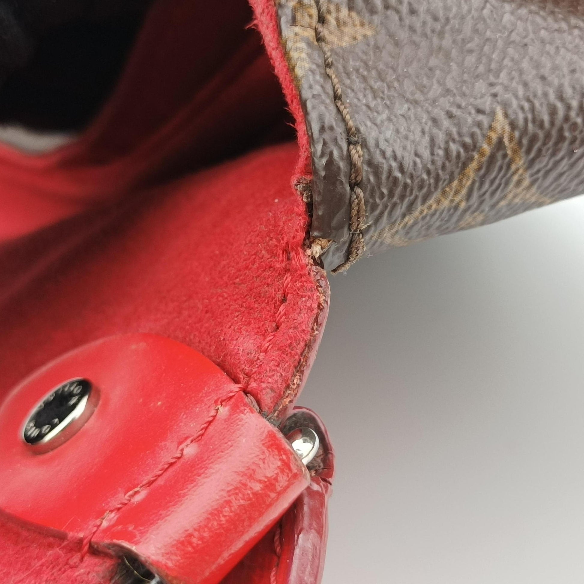 SAINT MICHEL Brown×COQUELICOT Monogram Canvas×epi M44031 CA1107サンミシェル モノグラム/ブラウン×コクリコ モノグラムキャンバス×エピ M44031 CA1107