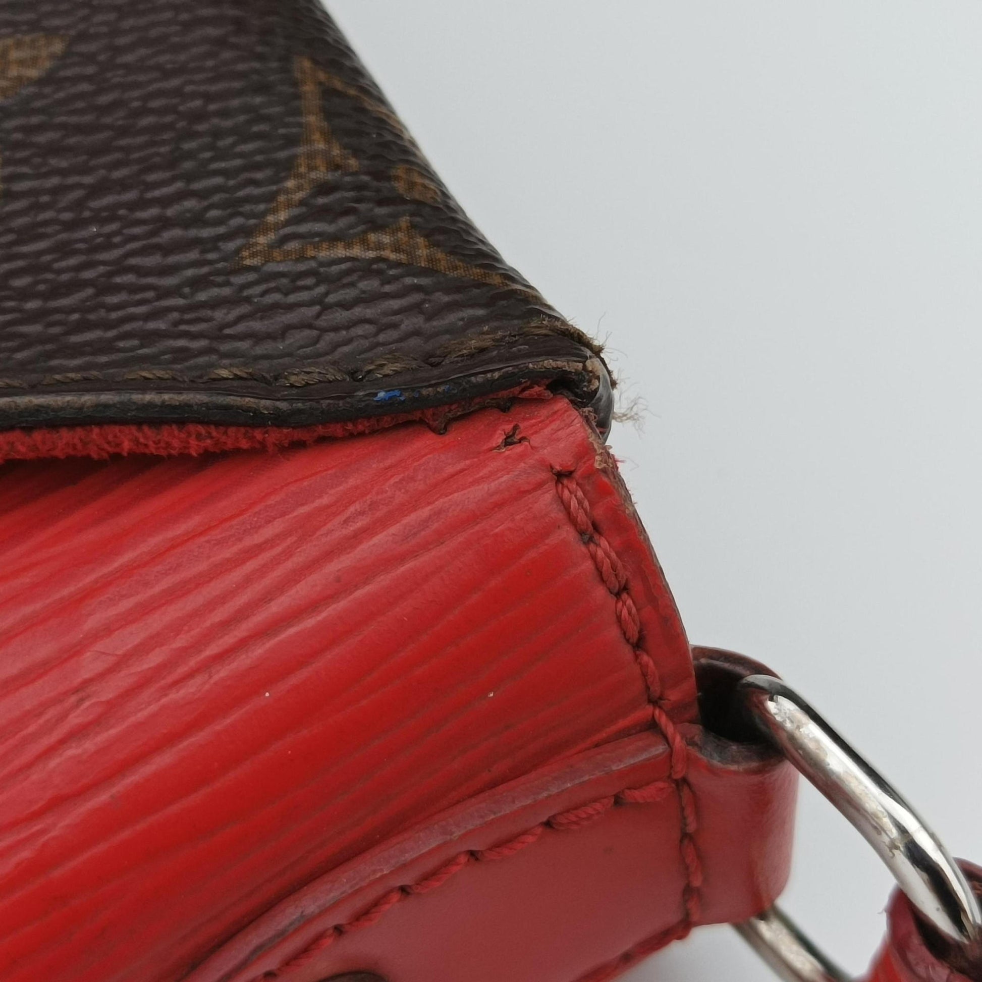 SAINT MICHEL Brown×COQUELICOT Monogram Canvas×epi M44031 CA1107サンミシェル モノグラム/ブラウン×コクリコ モノグラムキャンバス×エピ M44031 CA1107