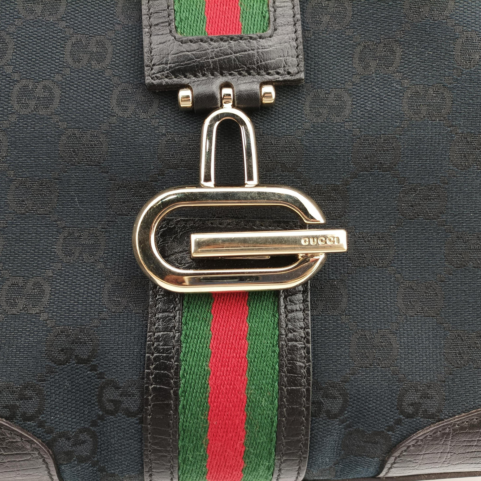 Junco Sherry Line Black x Red x Green canvas×leather 130995 ジュンコ シェリー ライン ブラック×レッド×グリーン キャンバス×レザー 130995 