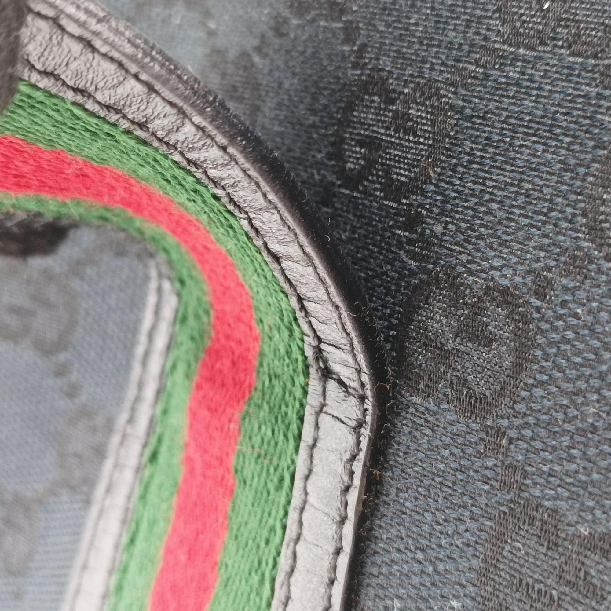 Junco Sherry Line Black x Red x Green canvas×leather 130995 ジュンコ シェリー ライン ブラック×レッド×グリーン キャンバス×レザー 130995 