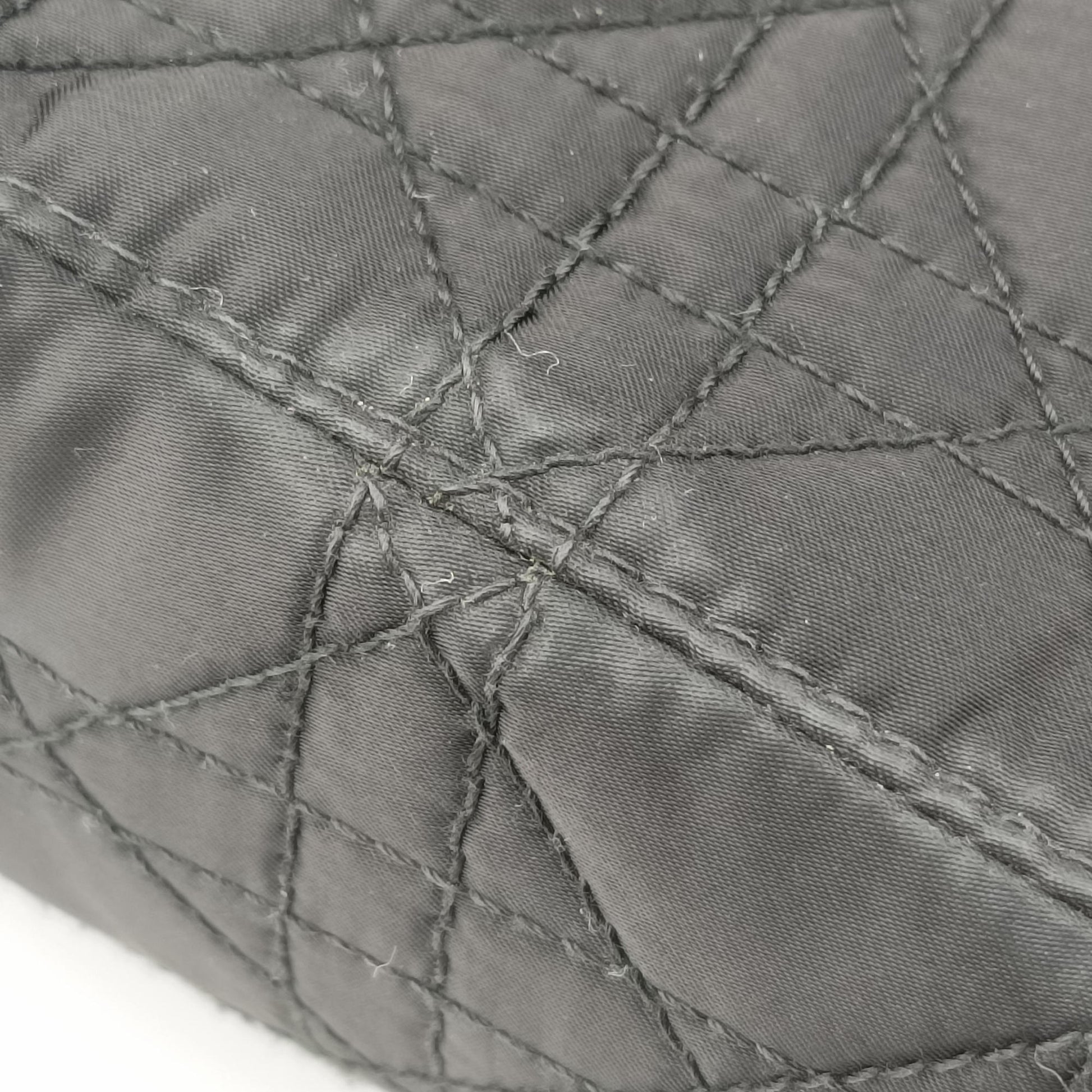 Lady Dior Black Nylon×lambskin 06-RU-1007レディディオール ブラック ナイロン×ラムスキン 06-RU-1007