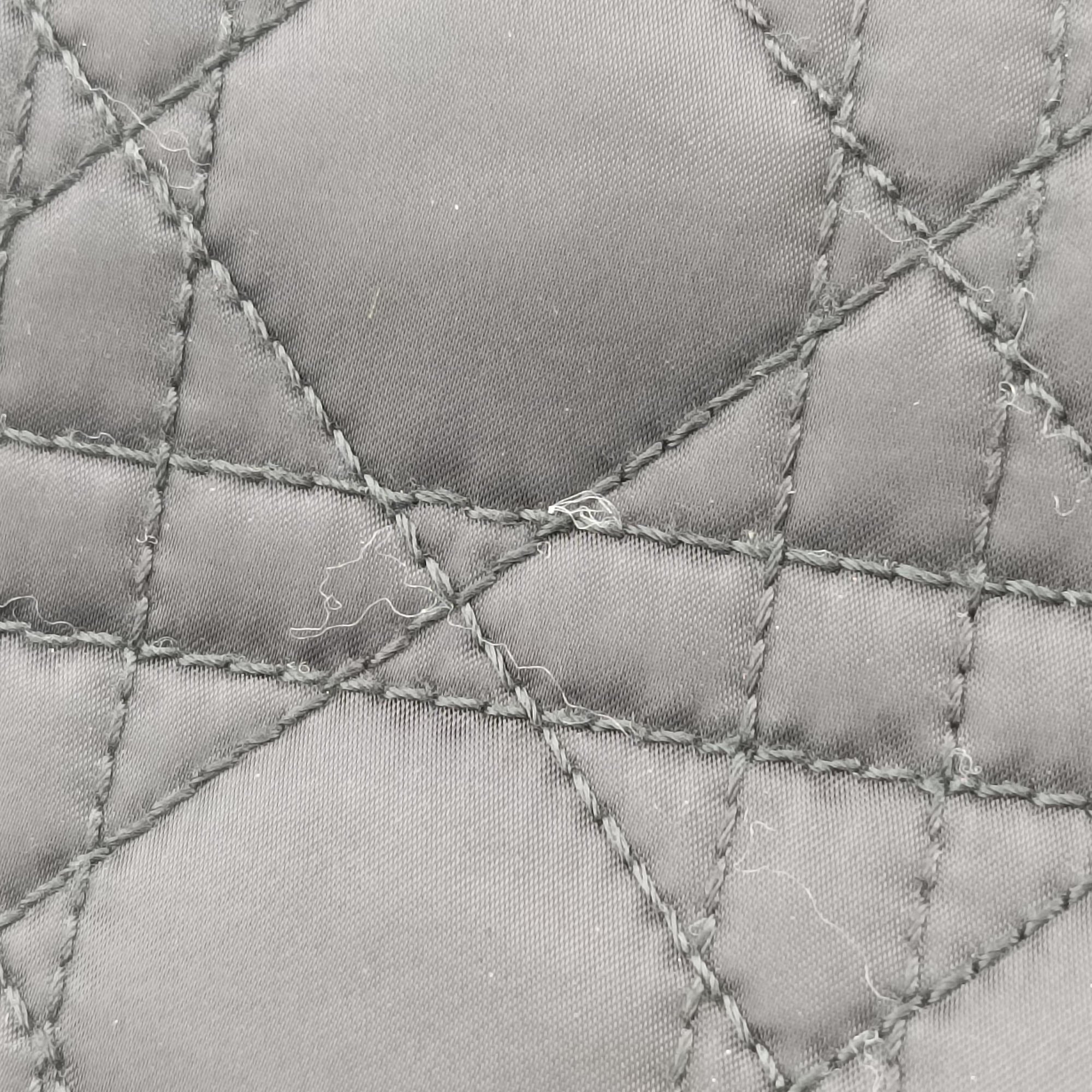 Lady Dior Black Nylon×lambskin 06-RU-1007レディディオール ブラック ナイロン×ラムスキン 06-RU-1007