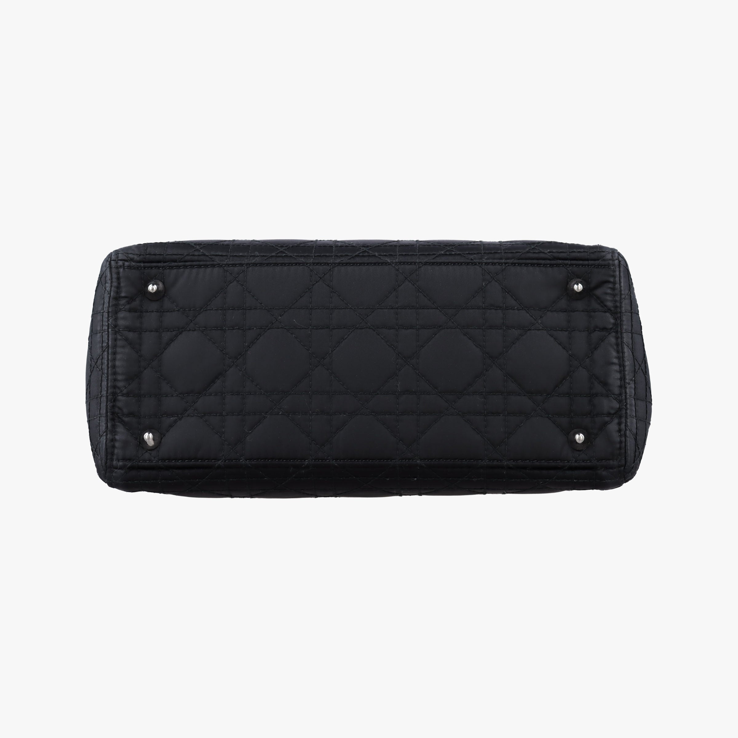 Lady Dior Black Nylon×lambskin 06-RU-1007レディディオール ブラック ナイロン×ラムスキン 06-RU-1007