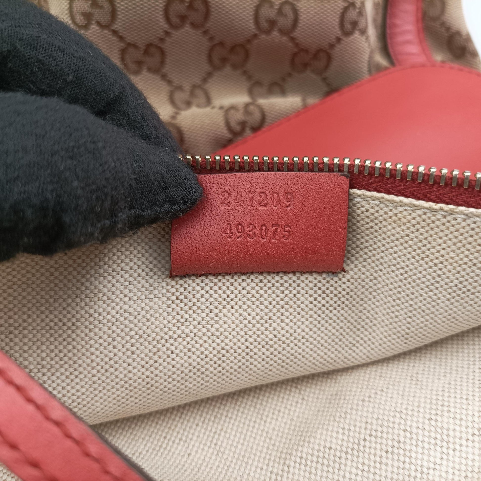 GG Craft Pink×beige Canvas × Leather 247209 F8158357GGクラフト ピンク×ベージュ キャンバス×レザー 247209 F8158357