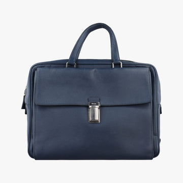 Push-Lock Briefcases Navy Saffiano Leather 134プッシュロックブリーフケース ネービー サフィアーノレザー 134