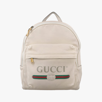 GUCCI Print White Leather 547834 I027231383GUCCIプリント ホワイト レザー 547834 I027231383