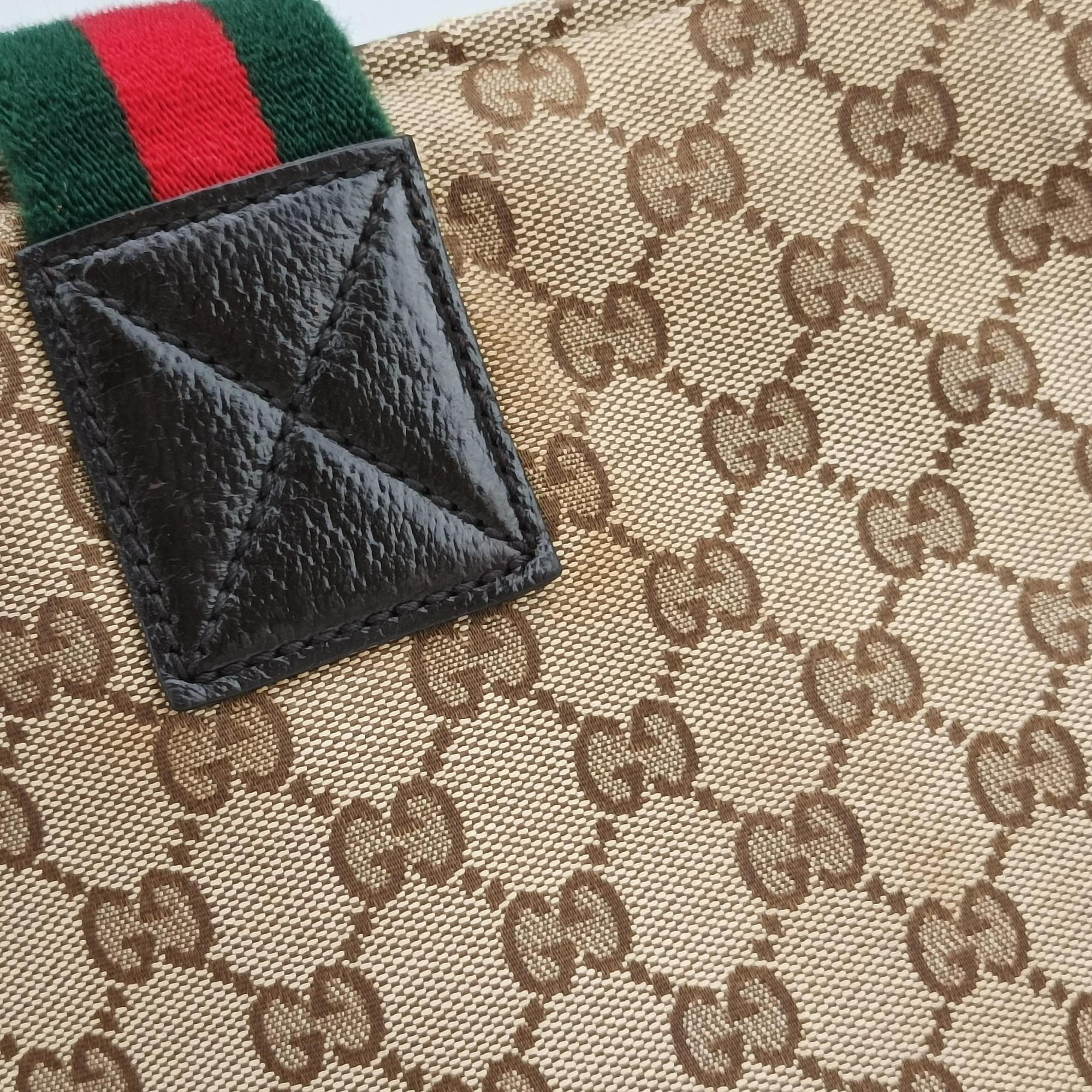 GG Supreme Sherry Line Beige x Red x Green Canvas×Leather 155524 B012712285GGスプリーム シェリーライン ベージュ×レッド×グリーン キャンバス×レザー 155524 B012712285
