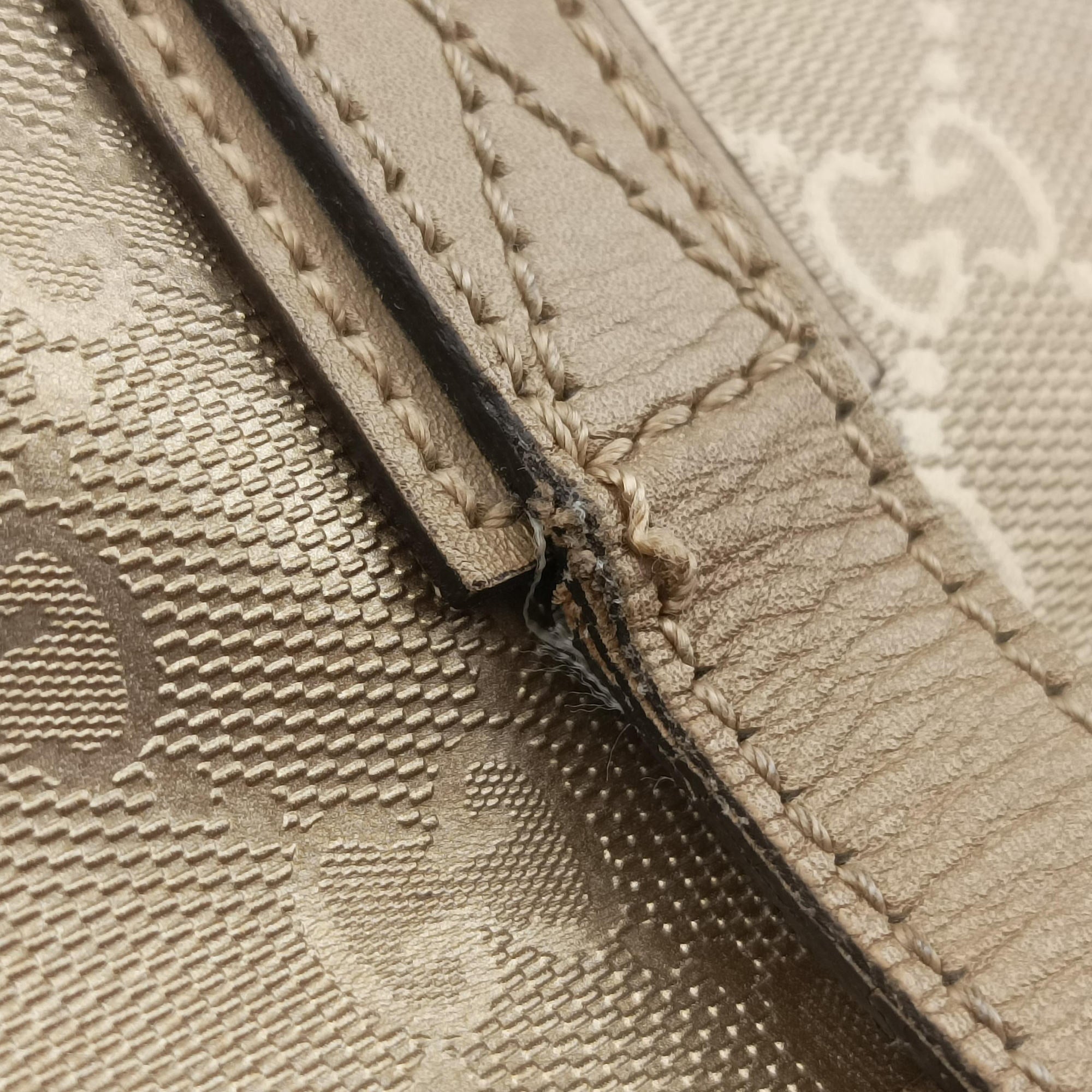 GG Imprime Golden PVC coated canvas×Leather 211137 I010502679GG インプリメ ゴールド PVCコーティングキャンバス×レザー 211137 I010502679