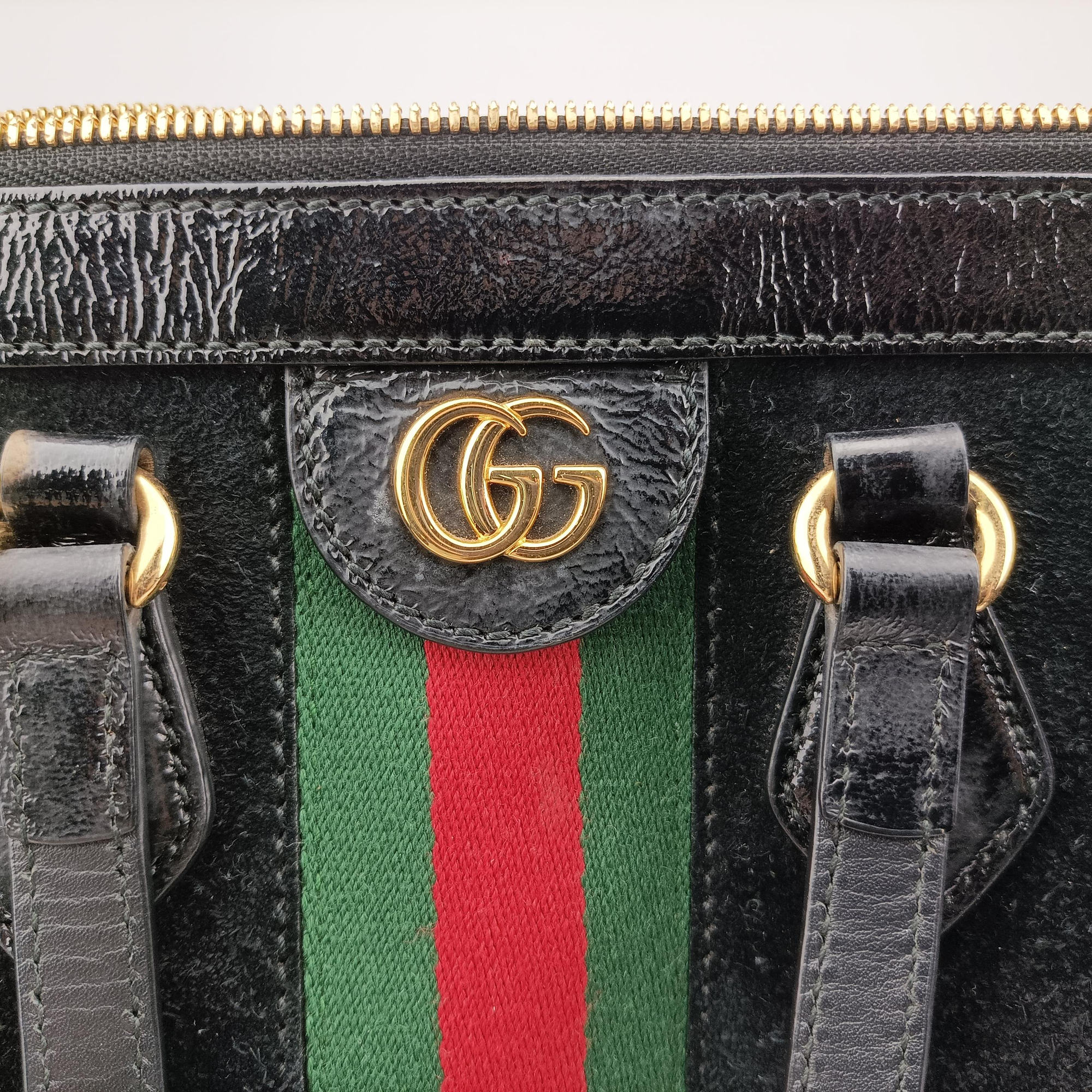 Ophidia Black×Green×Red Suede×leather 524537 B025157433オフィディア ブラック×グリーン×レッド スエード×レザー 524537 B025157433