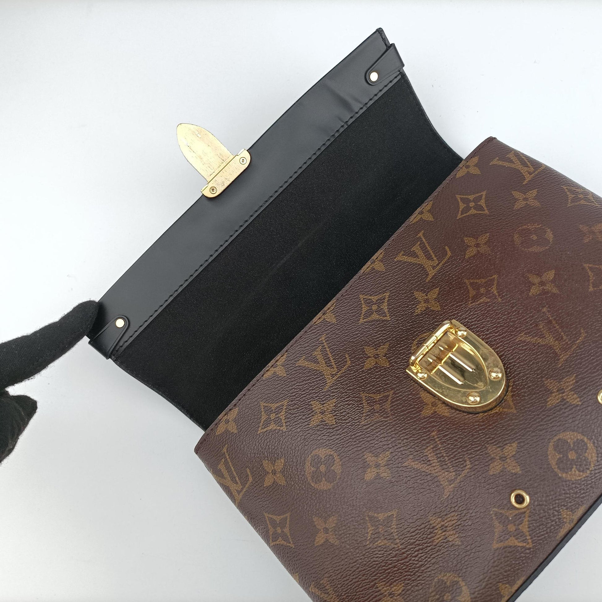 One-handle Flap MM　　 brown×black Monogram Canvas×calf leather M43125 FL2117ワンハンドルフラップMM モノグラム/ブラウン×ブラック モノグラムキャンバス×カーフレザー M43125 FL2117
