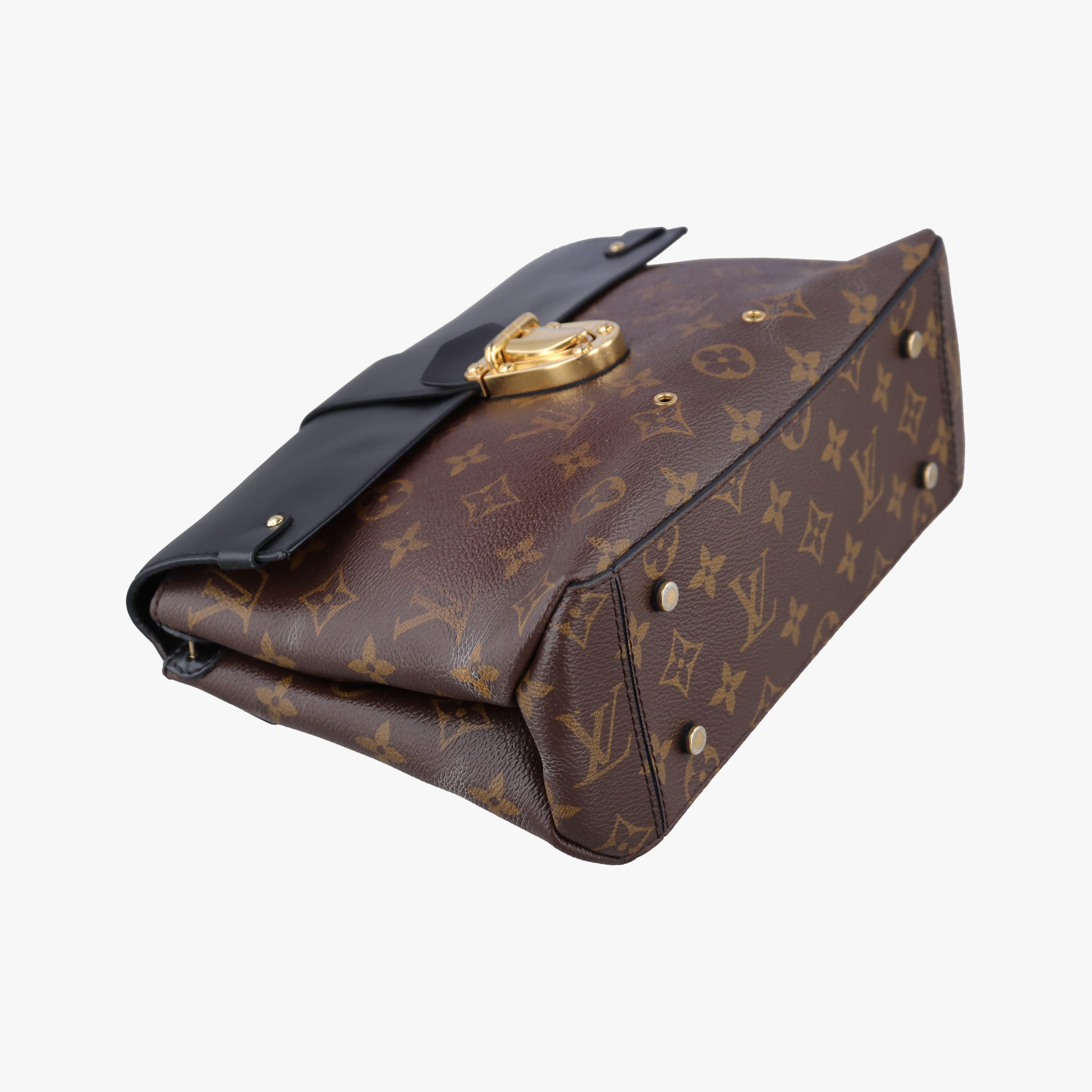 One-handle Flap MM　　 brown×black Monogram Canvas×calf leather M43125 FL2117ワンハンドルフラップMM モノグラム/ブラウン×ブラック モノグラムキャンバス×カーフレザー M43125 FL2117