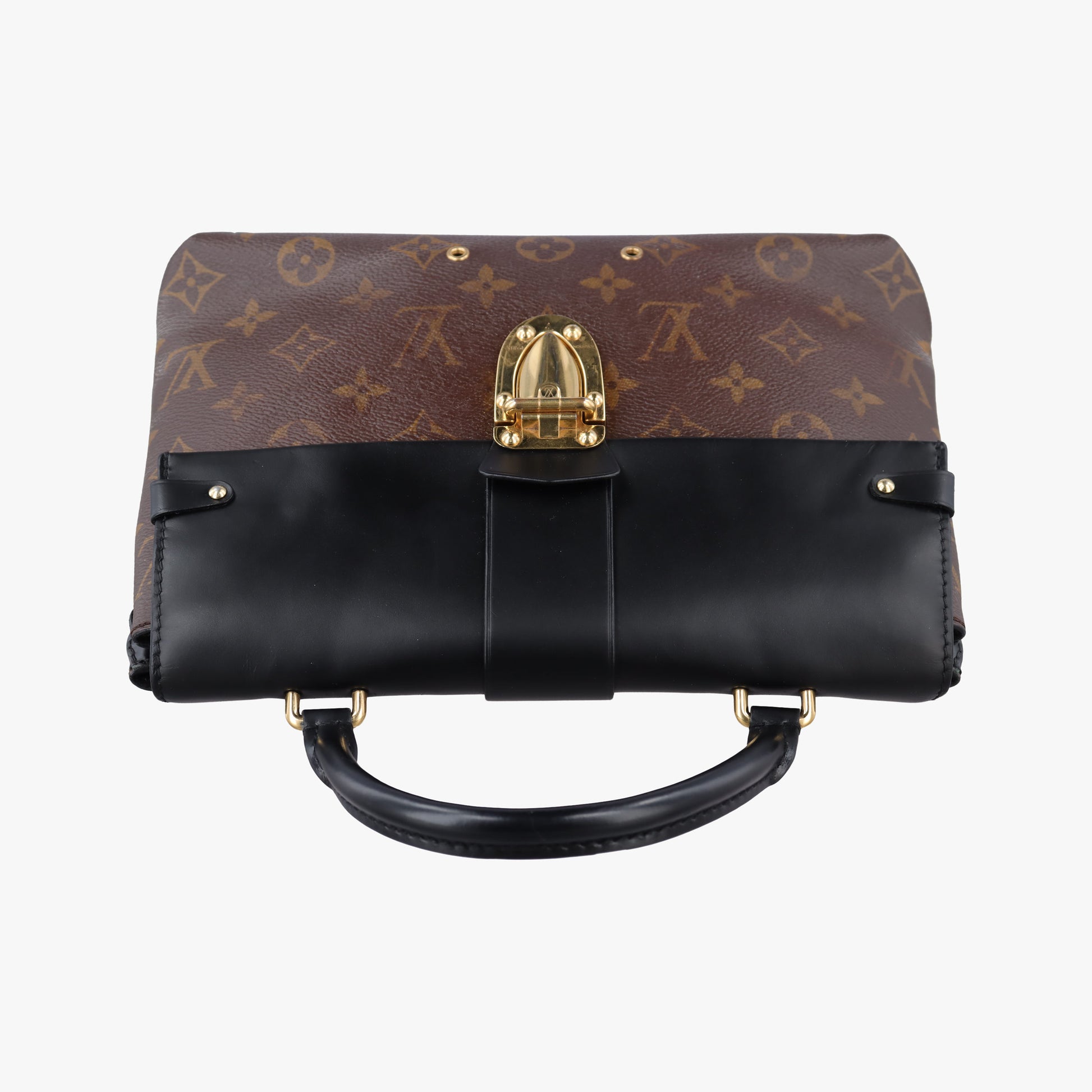 One-handle Flap MM　　 brown×black Monogram Canvas×calf leather M43125 FL2117ワンハンドルフラップMM モノグラム/ブラウン×ブラック モノグラムキャンバス×カーフレザー M43125 FL2117