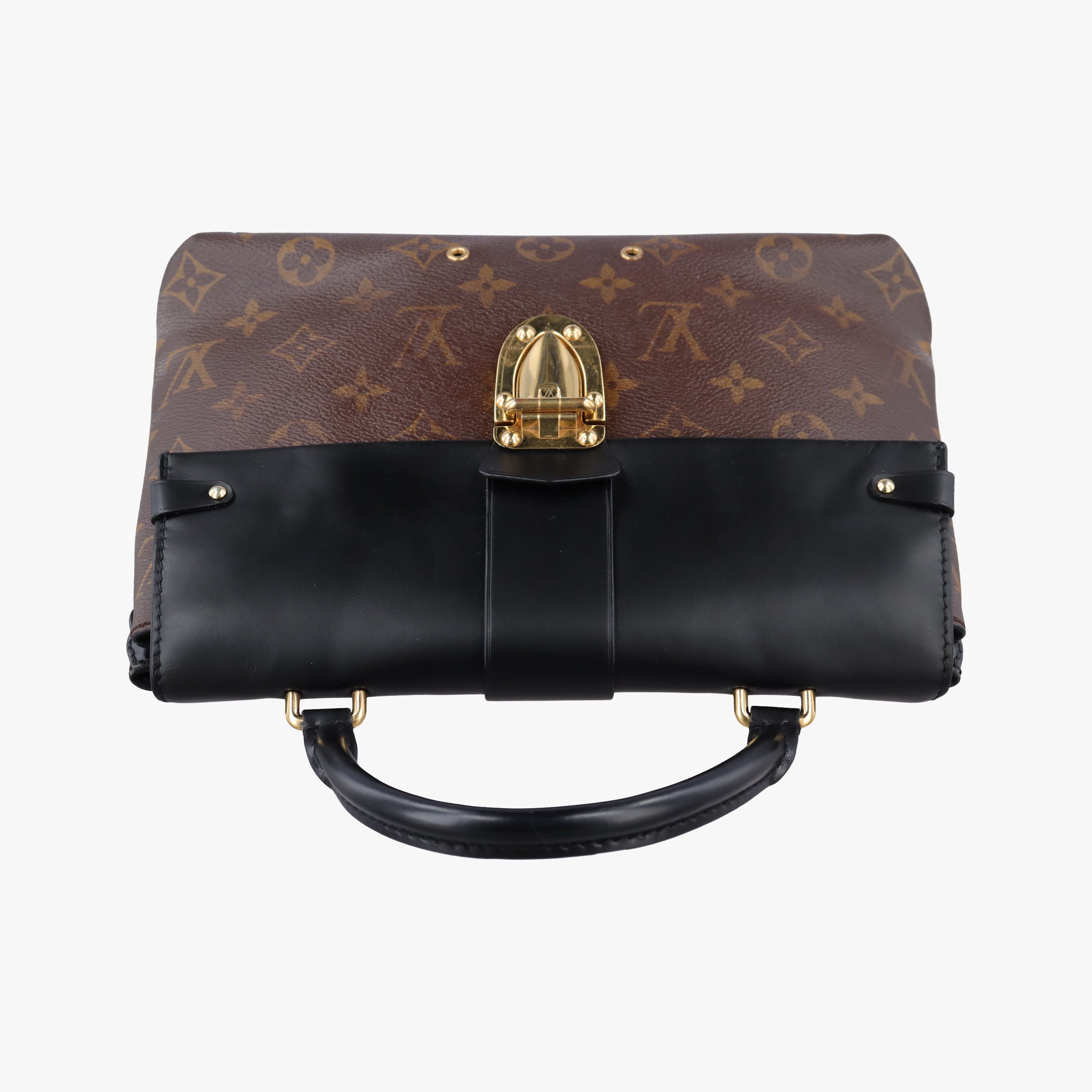 One-handle Flap MM　　 brown×black Monogram Canvas×calf leather M43125 FL2117ワンハンドルフラップMM モノグラム/ブラウン×ブラック モノグラムキャンバス×カーフレザー M43125 FL2117