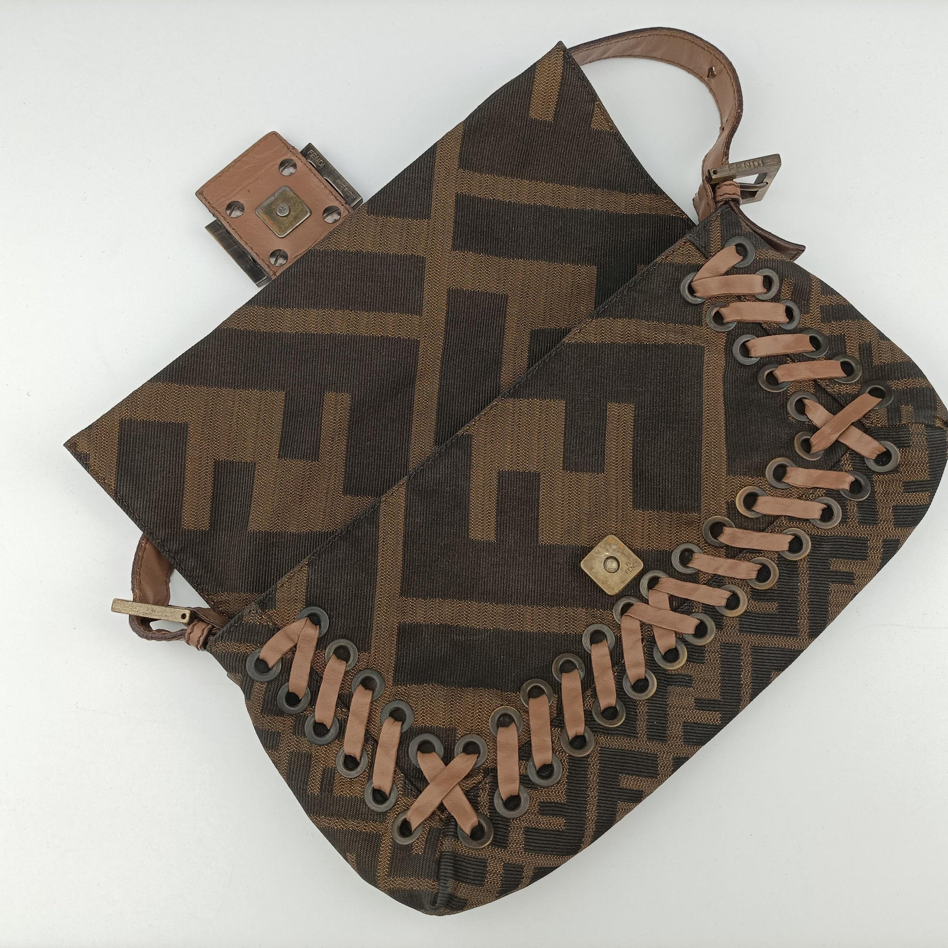 Mamma Bucket Brown canvas× Leather 8BT136 2384.8BT136.YVF.088マンマバケット ブラウン キャンバス× レザー 8BT136 2384.8BT136.YVF.088
