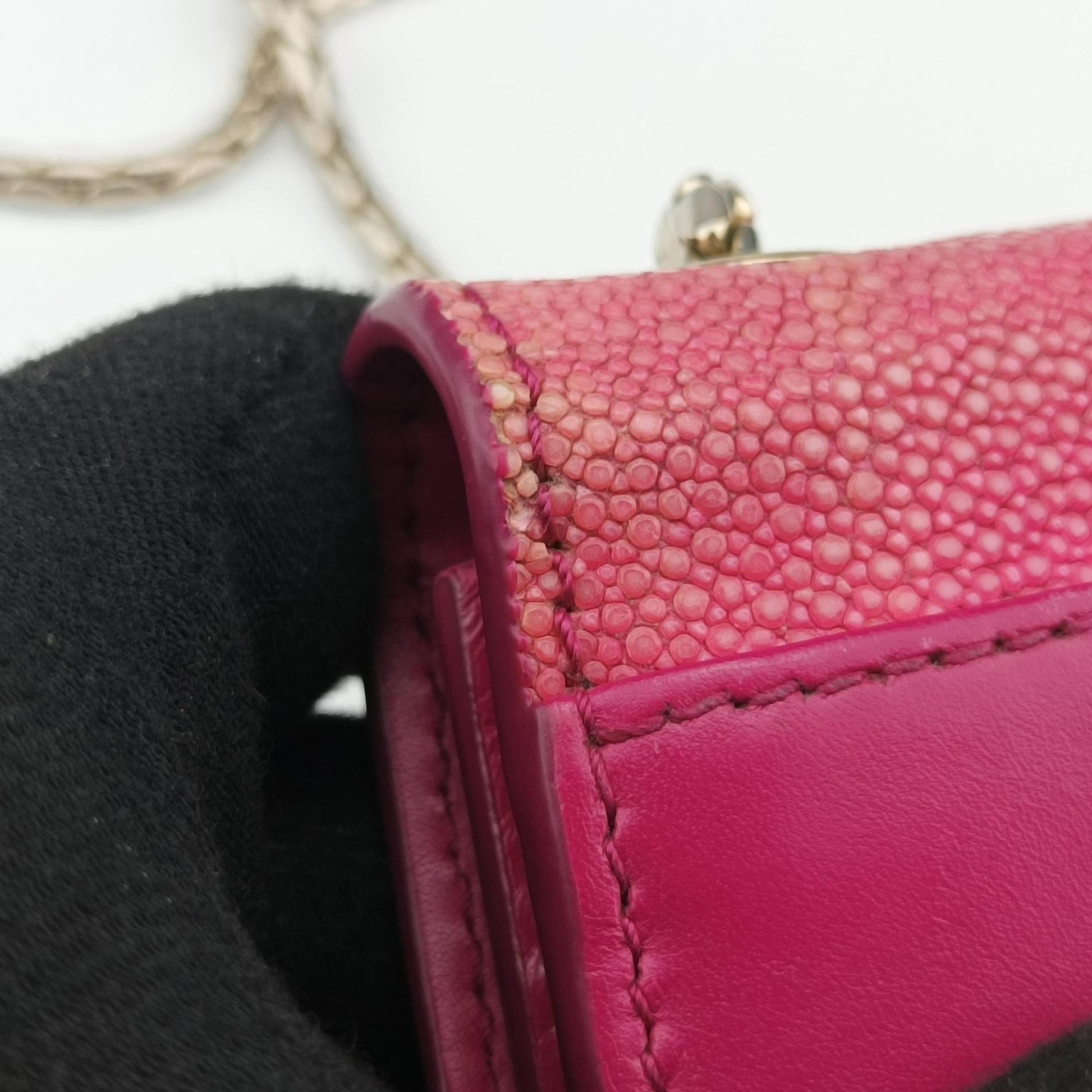 Serpenti Pink Galuchat Skin×Leather AX.K15.280200セルペンティ ピンク ガルーシャスキン×ザー AX.K15.280200