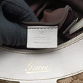 Abbey D-ring Hobo Beige×White canvas×leather 190525 B8106451アビー Dリング ホーボー ベージュ×ホワイト キャンバス×レザー 190525 B8106451