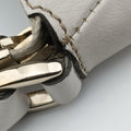Abbey D-ring Hobo Beige×White canvas×leather 190525 B8106451アビー Dリング ホーボー ベージュ×ホワイト キャンバス×レザー 190525 B8106451