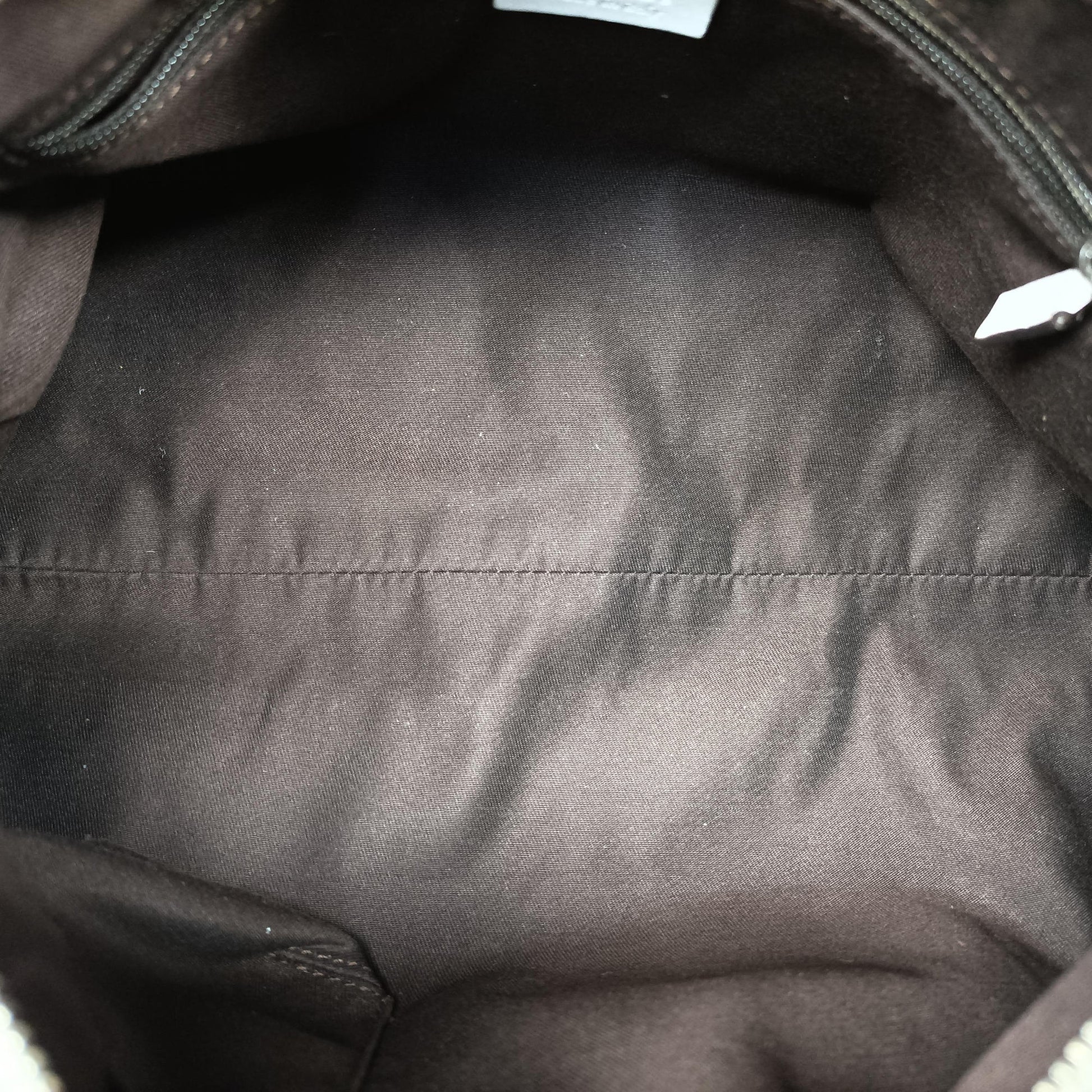 Abbey D-ring Hobo Beige×White canvas×leather 190525 B8106451アビー Dリング ホーボー ベージュ×ホワイト キャンバス×レザー 190525 B8106451