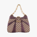 Tom Ford Bamboo Chain Beige × Metallic Purple GG canvas×leather 135962 トムフォード バンブーチェーン ベージュ×メタリックパープル GG  キャンバス×レザー 135962 