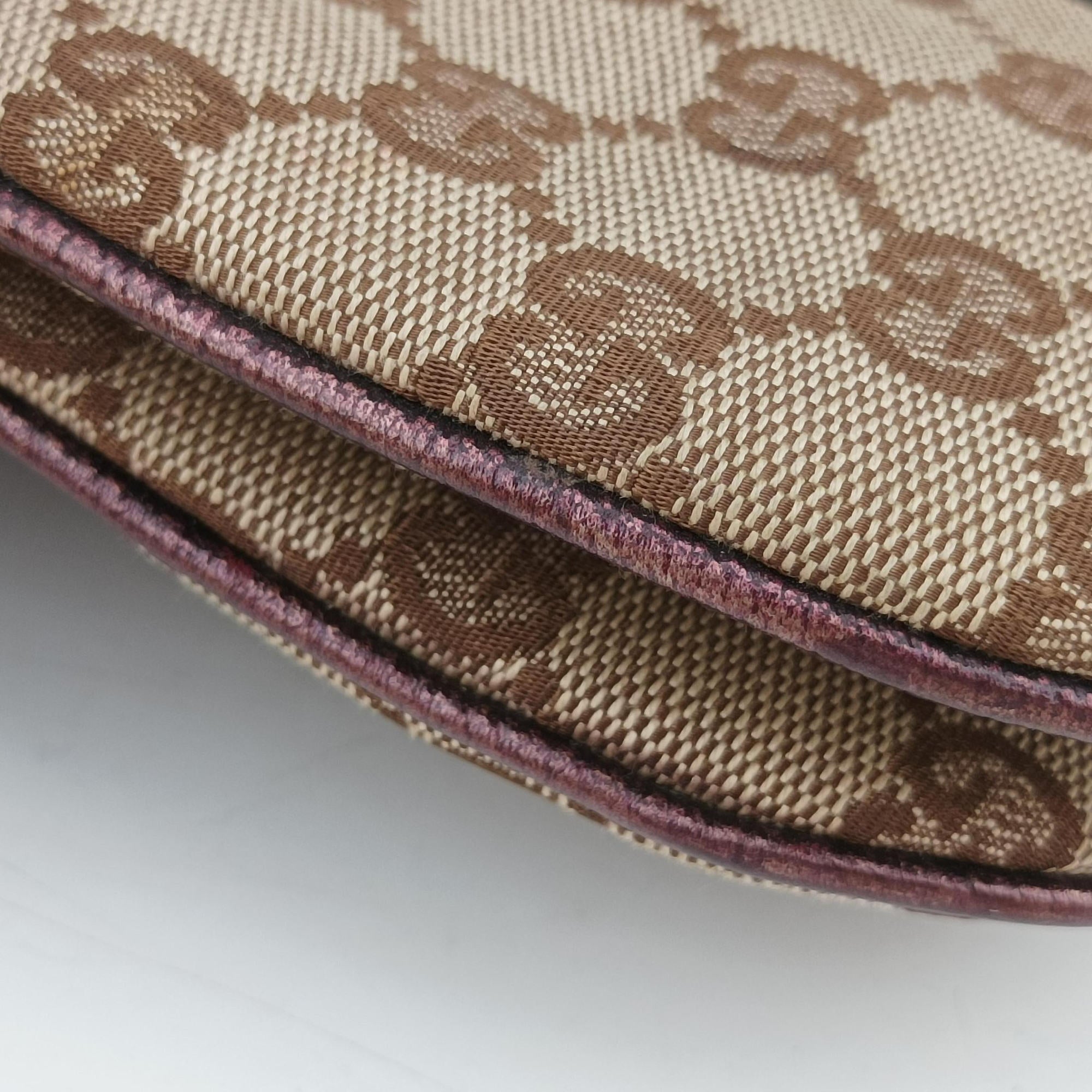 Tom Ford Bamboo Chain Beige × Metallic Purple GG canvas×leather 135962 トムフォード バンブーチェーン ベージュ×メタリックパープル GG  キャンバス×レザー 135962 