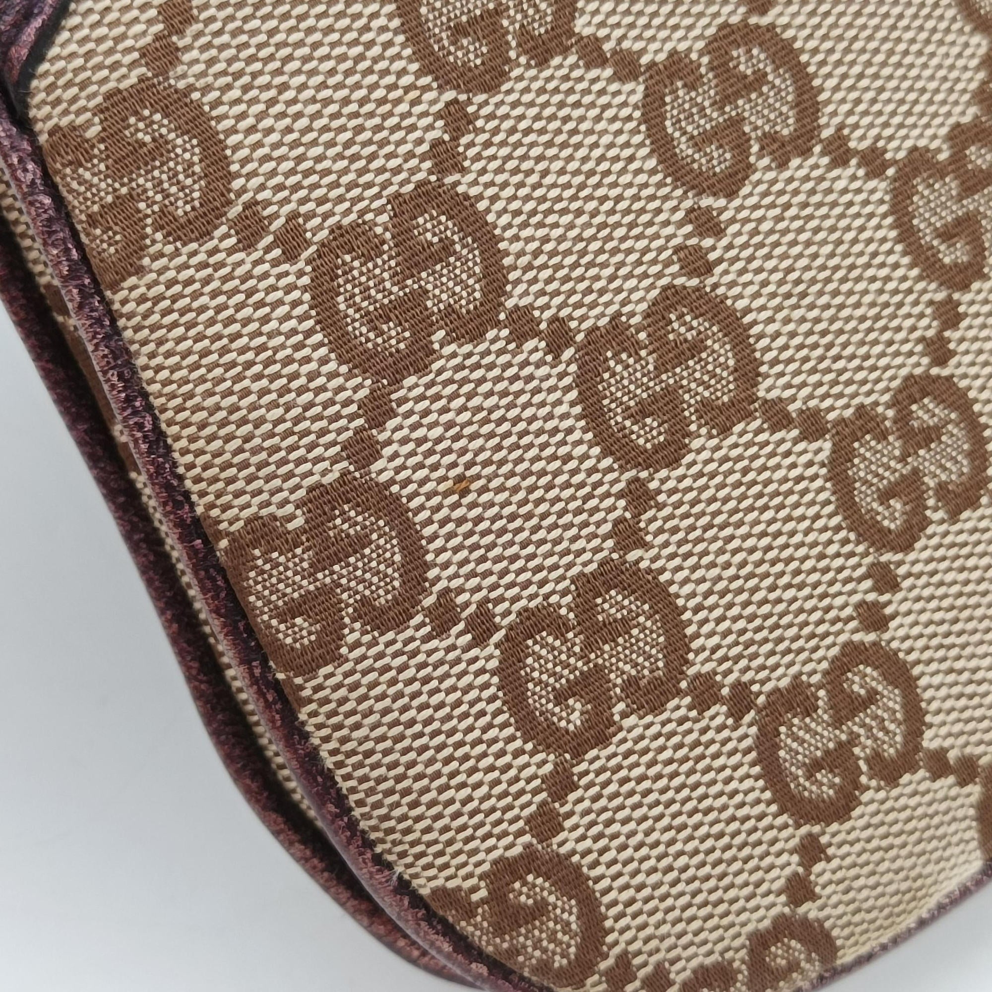 Tom Ford Bamboo Chain Beige × Metallic Purple GG canvas×leather 135962 トムフォード バンブーチェーン ベージュ×メタリックパープル GG  キャンバス×レザー 135962 