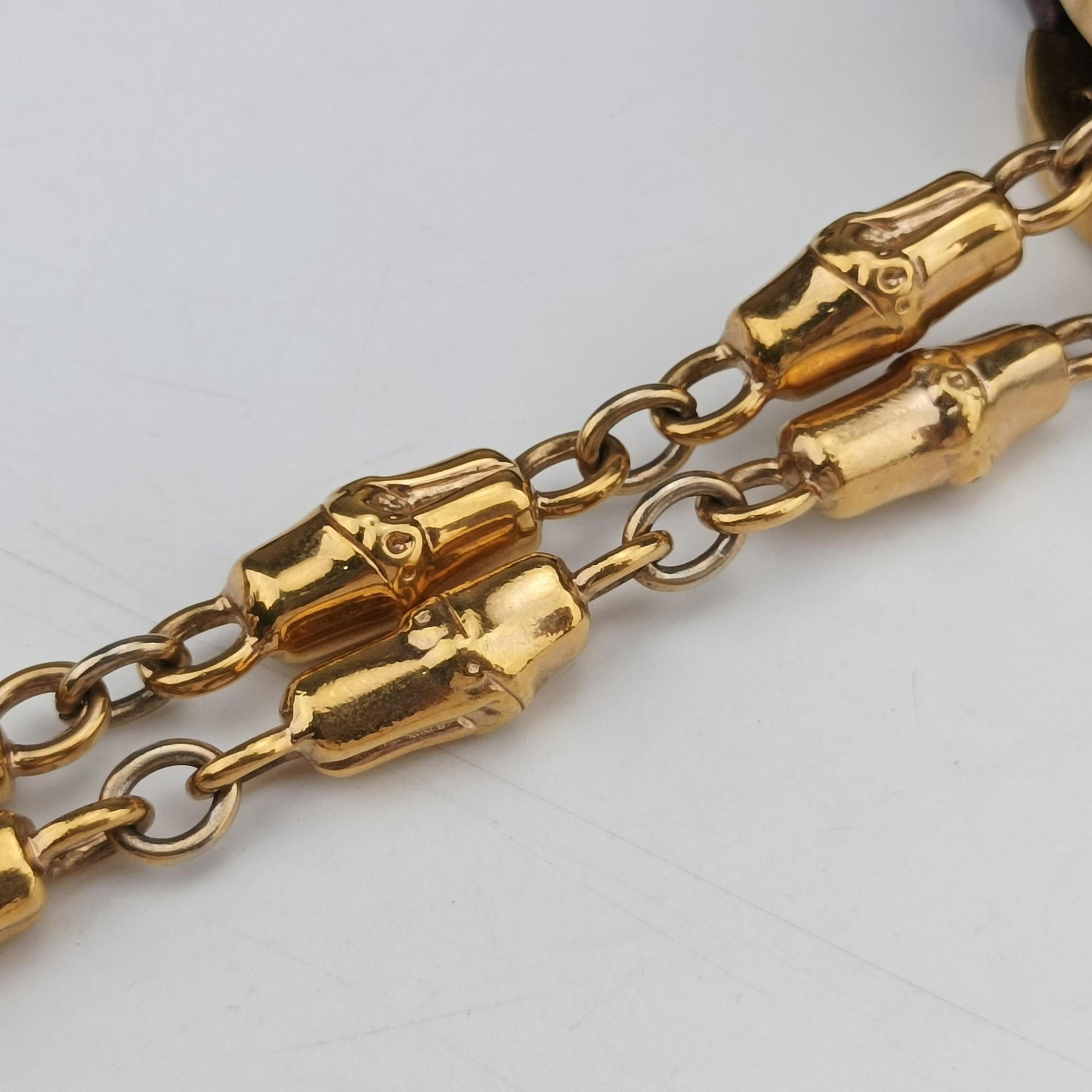 Tom Ford Bamboo Chain Beige × Metallic Purple GG canvas×leather 135962 トムフォード バンブーチェーン ベージュ×メタリックパープル GG  キャンバス×レザー 135962 