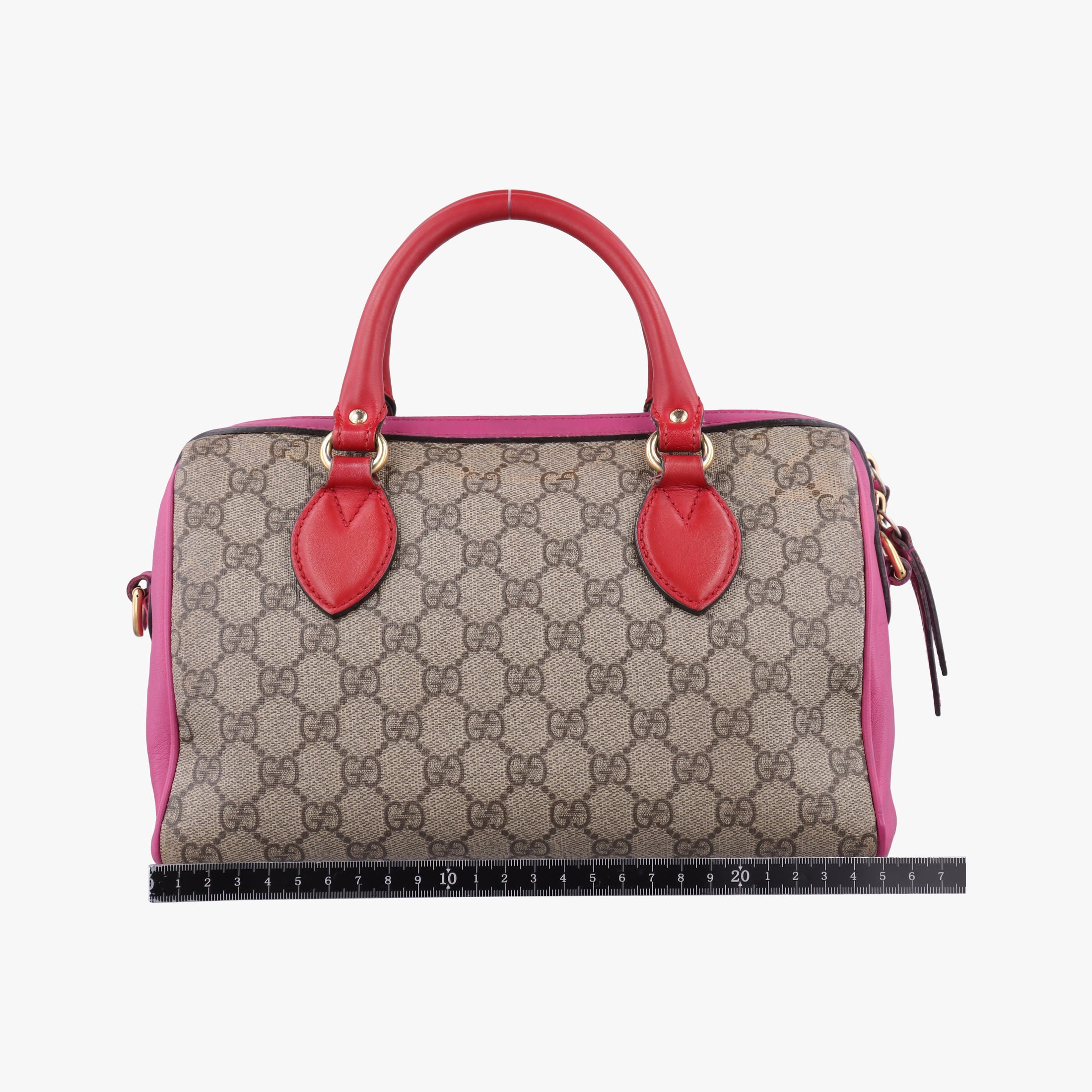 GG SUPREME beige×red×pink PVC coated canvas×leather 409529 G019060864GGスプリーム ベージュ×レッド×ピンク PVCコーティングキャンバス×レザー 409529 G019060864