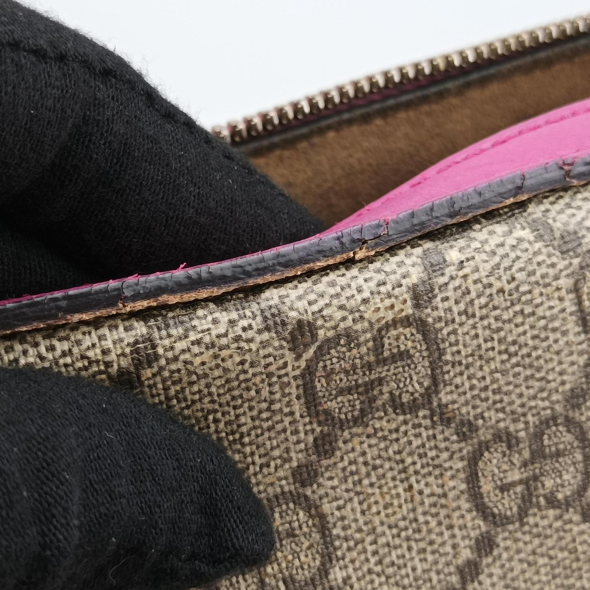 GG SUPREME beige×red×pink PVC coated canvas×leather 409529 G019060864GGスプリーム ベージュ×レッド×ピンク PVCコーティングキャンバス×レザー 409529 G019060864