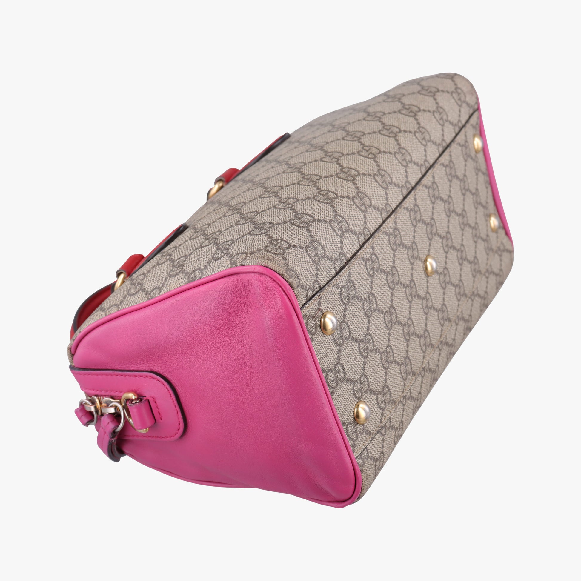 GG SUPREME beige×red×pink PVC coated canvas×leather 409529 G019060864GGスプリーム ベージュ×レッド×ピンク PVCコーティングキャンバス×レザー 409529 G019060864