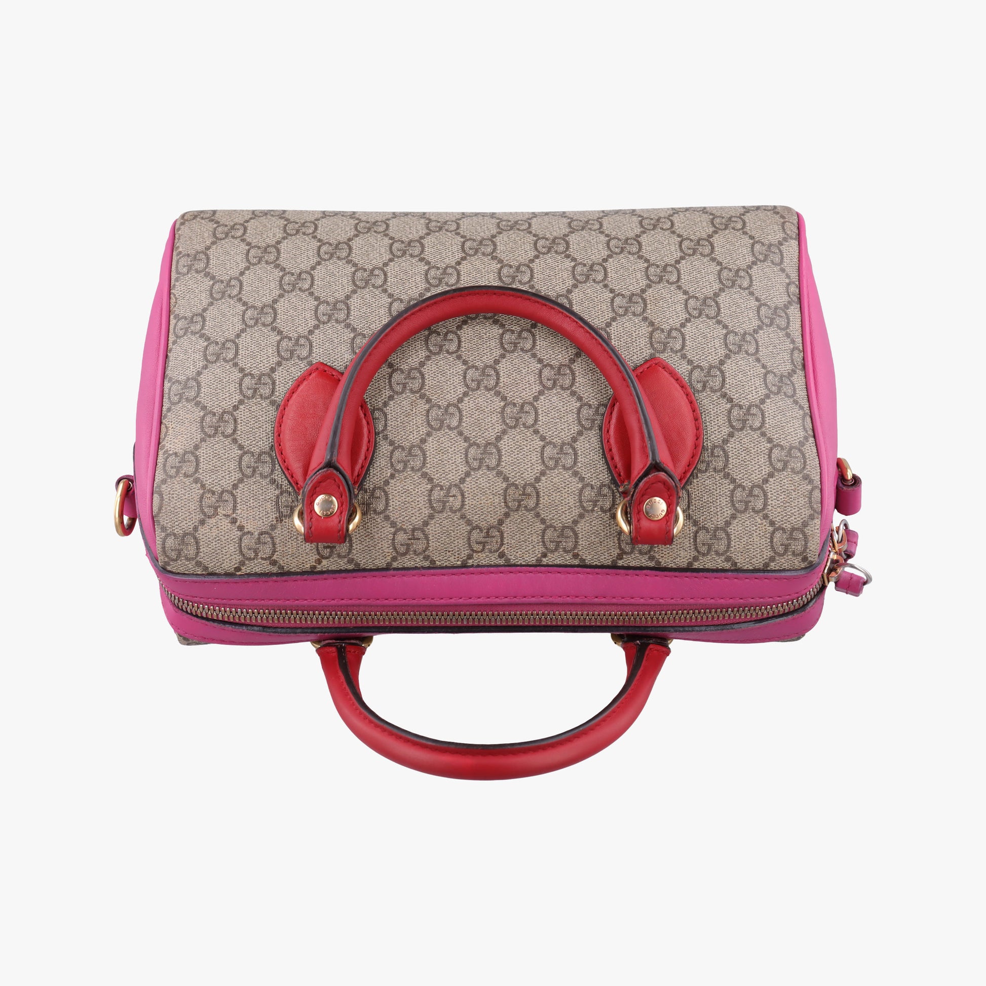 GG SUPREME beige×red×pink PVC coated canvas×leather 409529 G019060864GGスプリーム ベージュ×レッド×ピンク PVCコーティングキャンバス×レザー 409529 G019060864