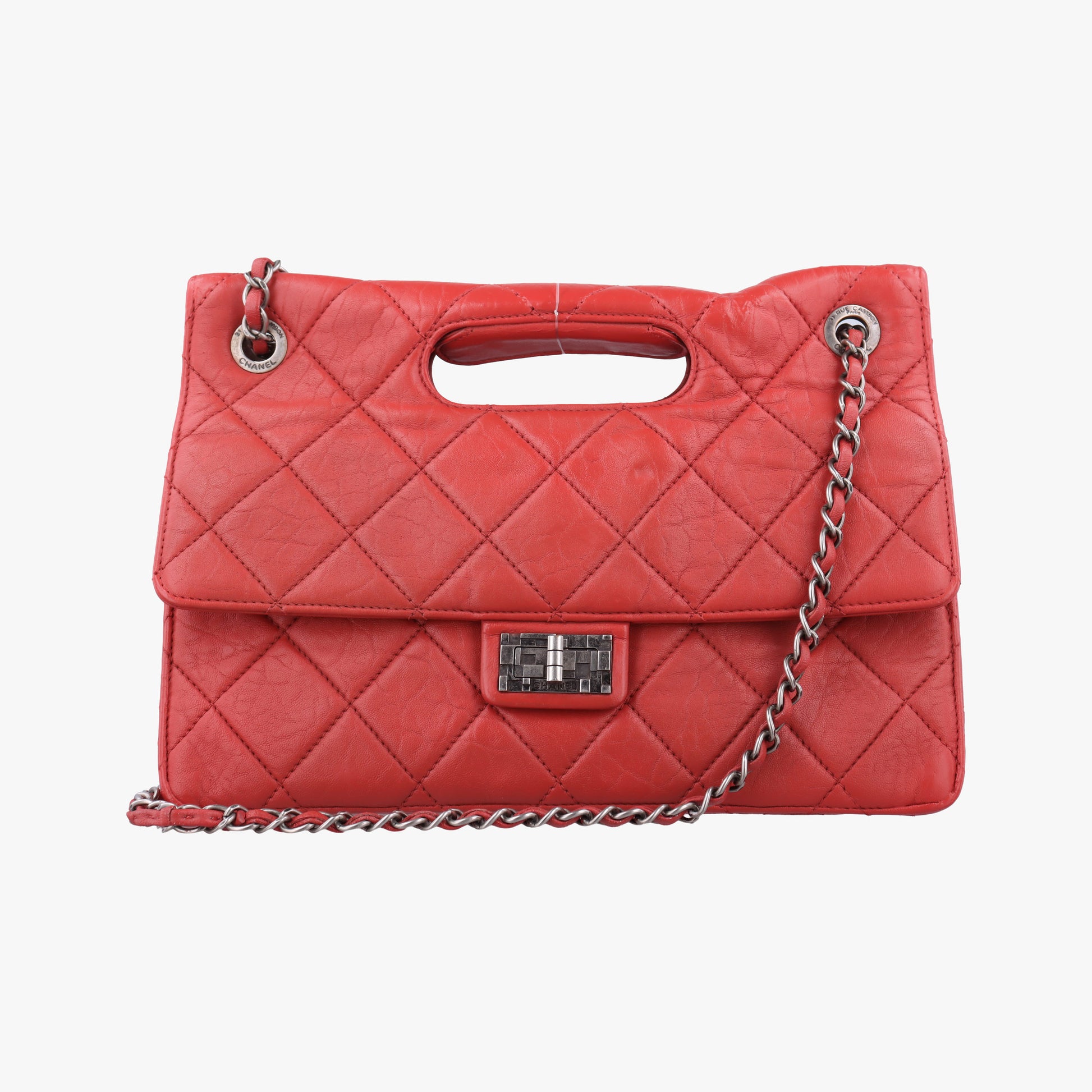 Paris-Byzance Take Away Flap Red lambskin A66738 15498333マトラッセ ターンロック 2.55 レッド ラムスキン A66738 15498333