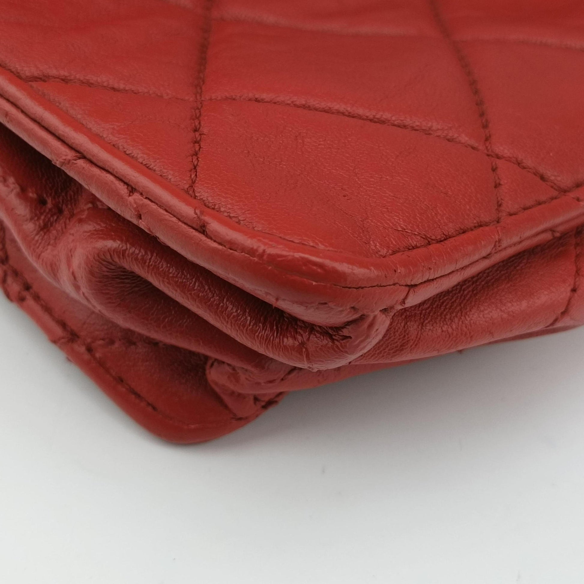 Paris-Byzance Take Away Flap Red lambskin A66738 15498333マトラッセ ターンロック 2.55 レッド ラムスキン A66738 15498333