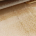 Square Flap Beige silk×leather 831507 83150790982スクエアフラップ ベージュ シルク×レザー 831507 83150790982