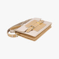Square Flap Beige silk×leather 831507 83150790982スクエアフラップ ベージュ シルク×レザー 831507 83150790982