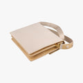 Square Flap Beige silk×leather 831507 83150790982スクエアフラップ ベージュ シルク×レザー 831507 83150790982