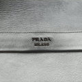 Half Flap Double Turn Lock Silver Leather 25ハーフフラップダブルターンロック シルバー レザー　 25