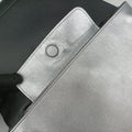 Half Flap Double Turn Lock Silver Leather 25ハーフフラップダブルターンロック シルバー レザー　 25