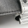 Half Flap Double Turn Lock Silver Leather 25ハーフフラップダブルターンロック シルバー レザー　 25