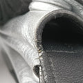 Half Flap Double Turn Lock Silver Leather 25ハーフフラップダブルターンロック シルバー レザー　 25