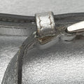 Half Flap Double Turn Lock Silver Leather 25ハーフフラップダブルターンロック シルバー レザー　 25