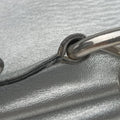 Half Flap Double Turn Lock Silver Leather 25ハーフフラップダブルターンロック シルバー レザー　 25