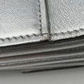 Half Flap Double Turn Lock Silver Leather 25ハーフフラップダブルターンロック シルバー レザー　 25