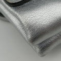 Half Flap Double Turn Lock Silver Leather 25ハーフフラップダブルターンロック シルバー レザー　 25