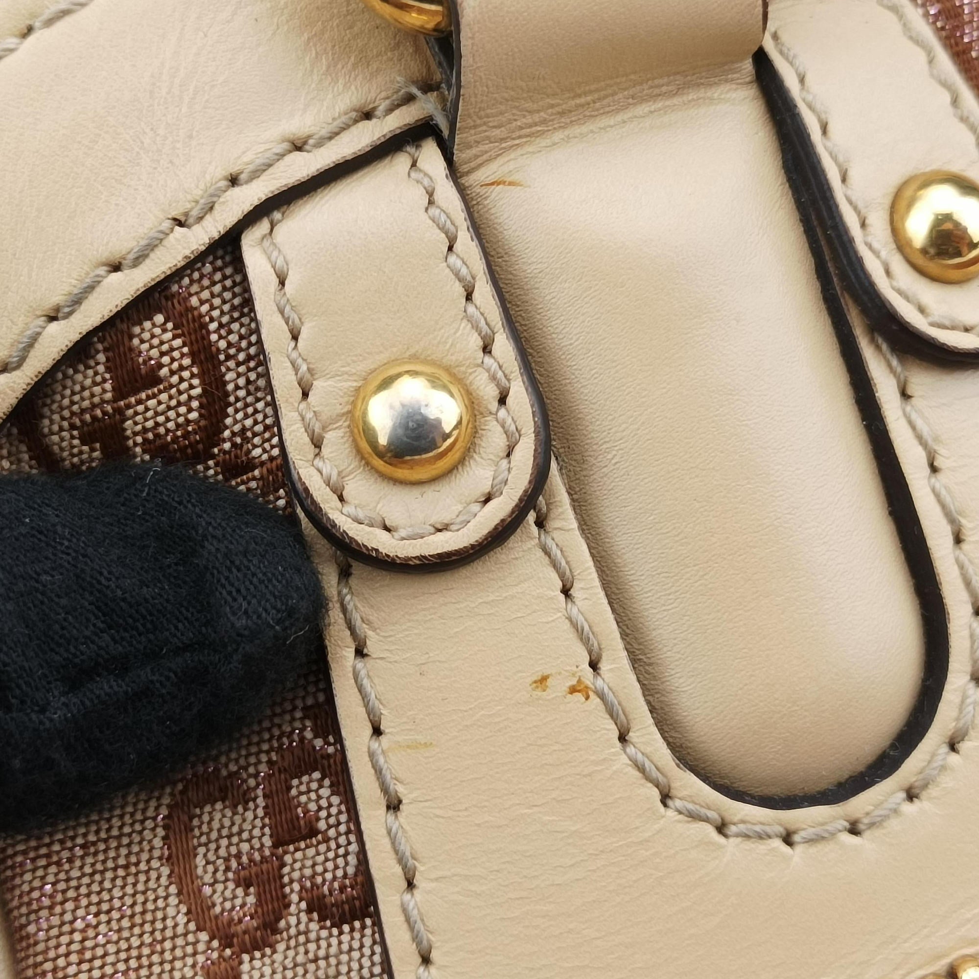 Scarlett Beige × Brownish Red canvas×leather 282299 A011592792スカーレット ベージュ × ブラウニッシュレッド キャンバス×レザー 282299 A011592792